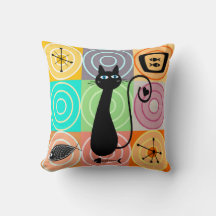 Chat et poisson rétro