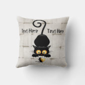 Coussin Chat et souris avec des personnages de dessin amus (Verso)