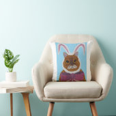 Coussin Chat Fou en Oreilles de Lapin de Pâques  (Chaise)