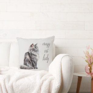 Coussin Chat gris