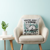 Coussin Chat Grumpy - 'Vous êtes juste un humain, mon pers (Chaise)