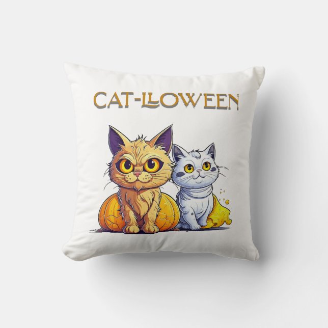 Coussin Chat Halloween  (Recto)