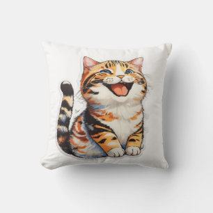 Coussin Chat Heureux