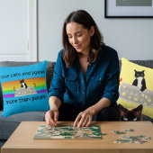 Coussin chat jigsaw vous aimez plus de chats ou puzzles ji