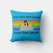 Coussin chat jigsaw vous aimez plus de chats ou puzzles ji (Recto)