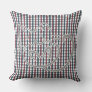 Coussin Chat Kitty et Plaid