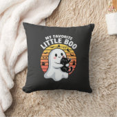 Coussin Chat Little Boo fantôme d'Halloween (Couverture)