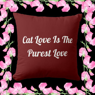 Coussin Chat Love Purest Personnalisez mignon Funny Dark R