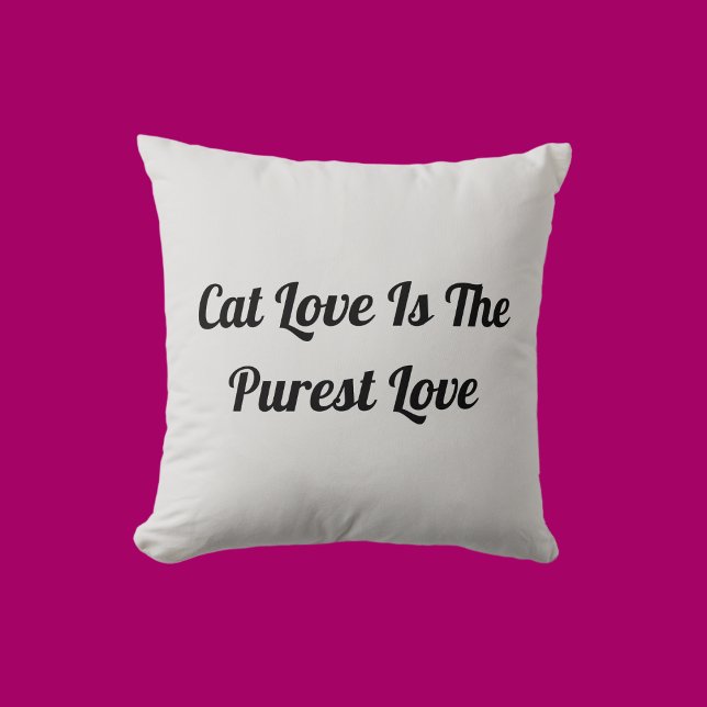 Coussin Chat Love Purest Personnalisez mignon Funny Grey c (Créateur téléchargé)