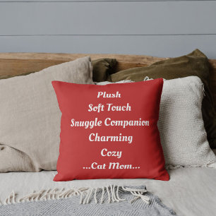 Coussin Chat Maman Plush Doux Charming Cosy Cute Amusante 