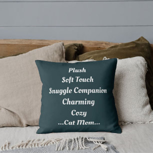 Coussin Chat Maman Plush Doux Charming Cosy Cute Mignonne 