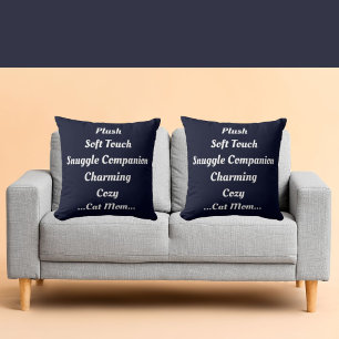 Coussin Chat Maman Plush Doux Charming Cosy Cute Mignonne