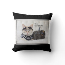 Chat mignon "Hey Citrouille" Halloween