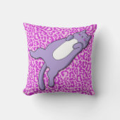 Coussin Chat mignon pourpre dormant (Recto)