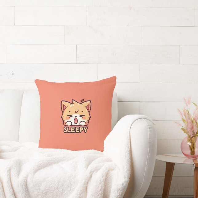 Coussin Chat mignon, Sleepy (Canapé)
