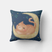 Coussin Chat mignon sur la Lune (Verso)