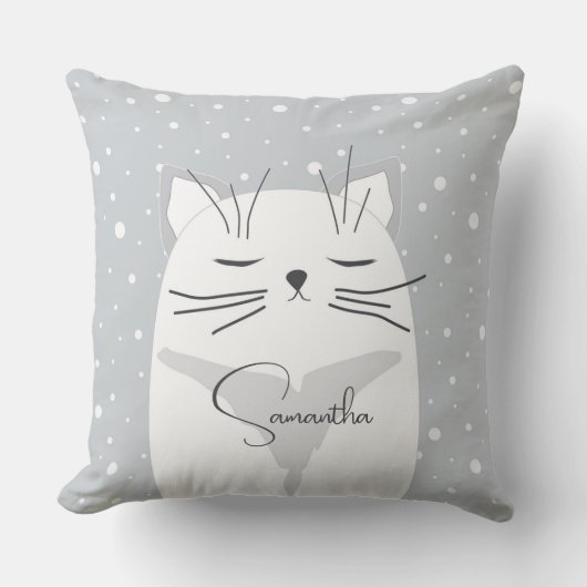 Coussin Chat mignon, symbole de 2023. (Recto)