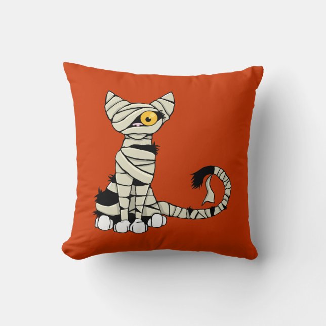 Coussin Chat mommy Halloween réversible (Recto)