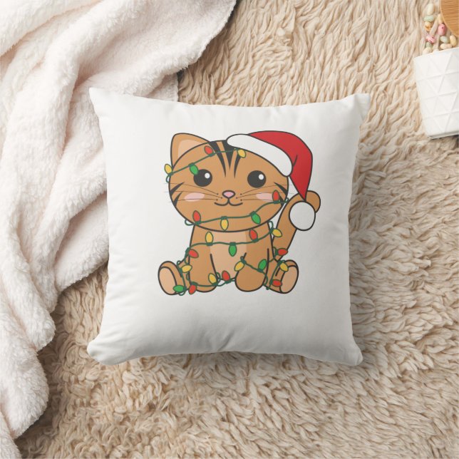 Coussin Chat Noël Animaux d'hiver Chats (Couverture)