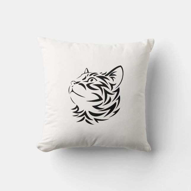 Coussin chat noir (Recto)