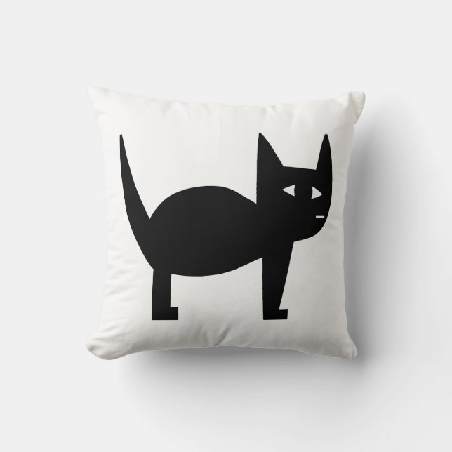 Coussin Chat noir (Recto)