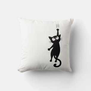 Coussin Chat Noir Art Mural Minimaliste Imprimable, Mode M