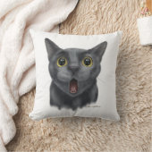 Coussin Chat noir de dessin animé drôle (Couverture)