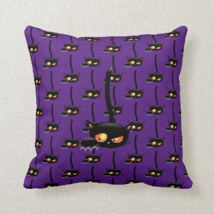 Coussin Chat noir éffrayant