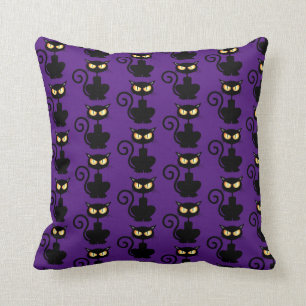 Coussin Chat noir éffrayant