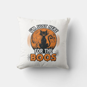 Coussin Chat noir Halloween ici pour les huées Vintage Shi