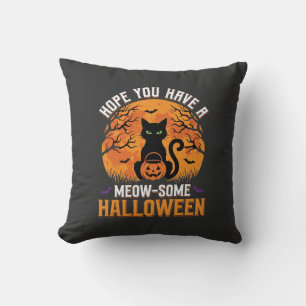 Coussin Chat Noir Halloween Incroyable