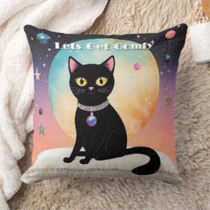 Coussin Chat Noir - Installons-Nous Confortablement