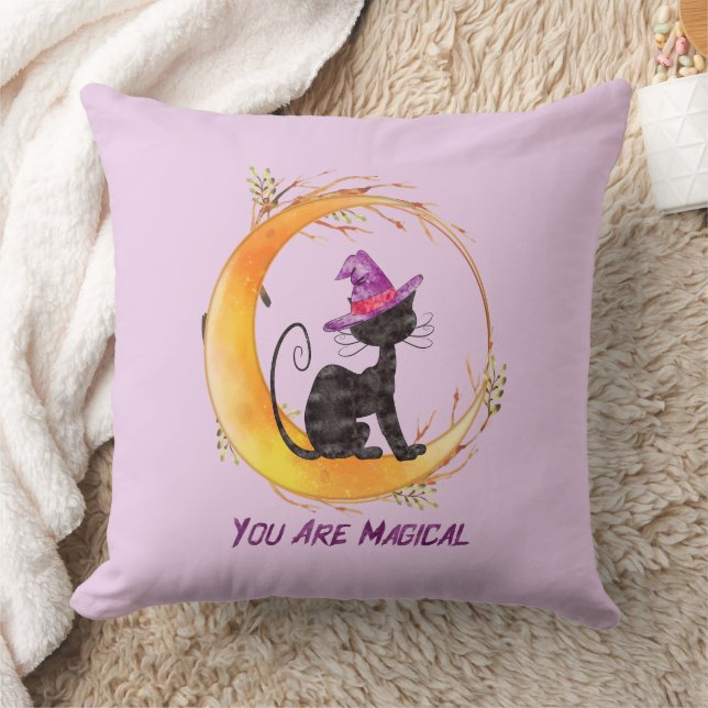 Coussin Chat noir - Vous êtes magique (Couverture)