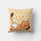 Coussin Chat orange (Verso)