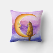 Coussin Chat orange sur la Lune 673 (Verso)
