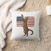 Coussin Chat patriotique Drapeau américain Design vectorie (Couverture)