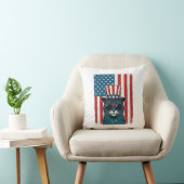 Coussin Chat Patriotique Drapeau Gravure Vintage Design de (Chaise)