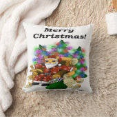 Coussin Chat Père Noël de Noël (Couverture)