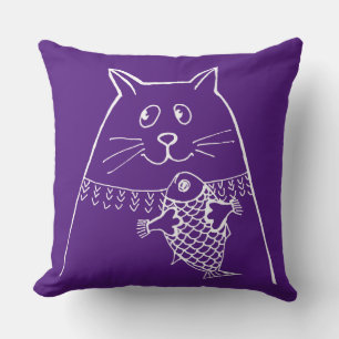 Coussin Chat Pop Art
