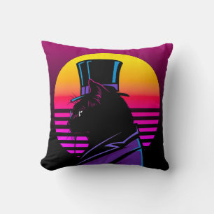 Coussin Chat portant un Tuxedo et une oeuvre d'art Casquet