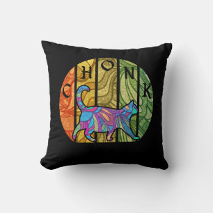 Coussin Chat psychédélique - Trippy Feline Art