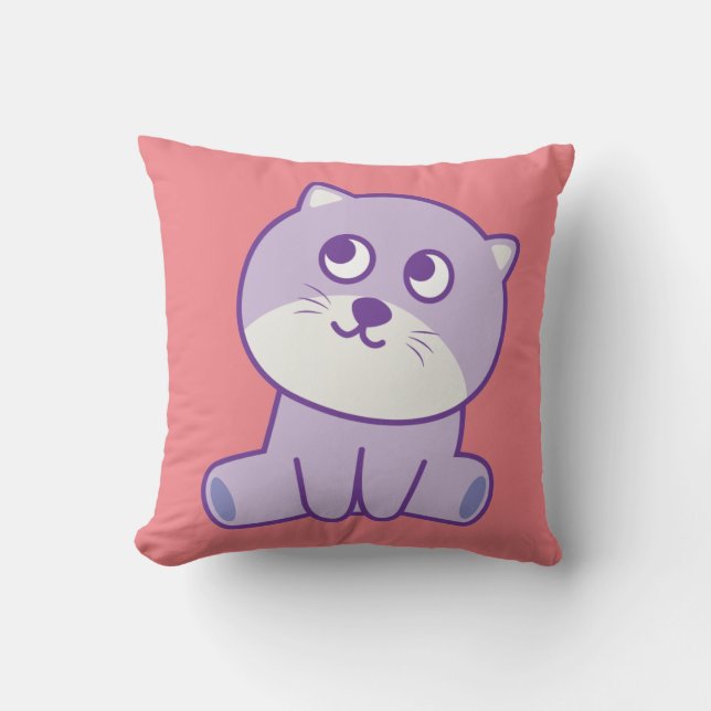 Coussin chat regardant le ciel (Recto)