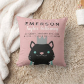 Coussin Chat royal avec la stat de naissance de couronne (Couverture)