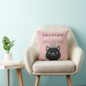 Coussin Chat royal avec la stat de naissance de couronne (Chaise)