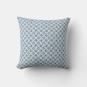 Coussin Chat Siamese Blue Eyed face Motif d'art graphique
