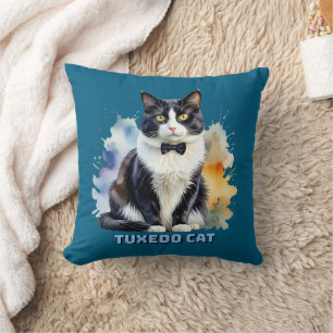 Coussin Chat smoking élégant