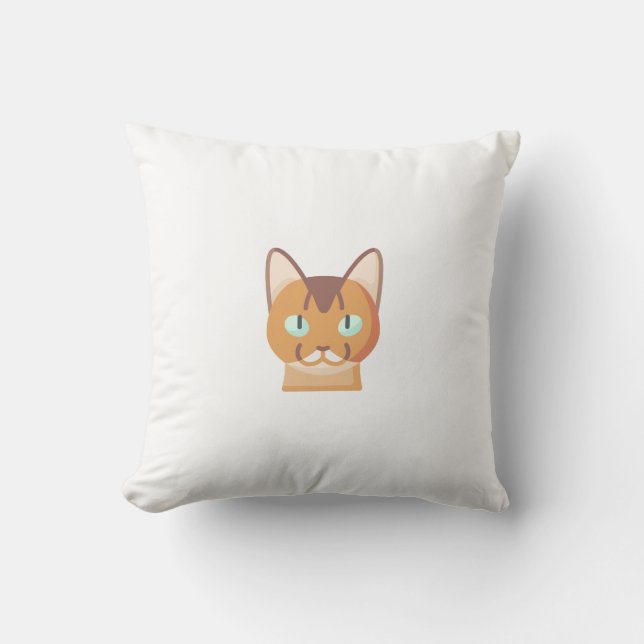 Coussin chat somalien (Recto)