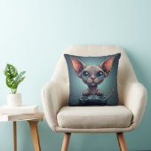 Coussin Chat Sphynx tenant une manette de jeu (Chaise)