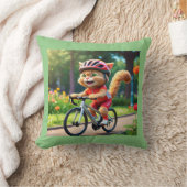Coussin Chat sportif cool à vélo (Couverture)