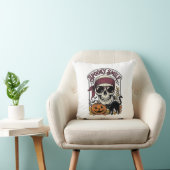 Coussin Chat squelette Halloween Graphique de citrouille v (Chaise)